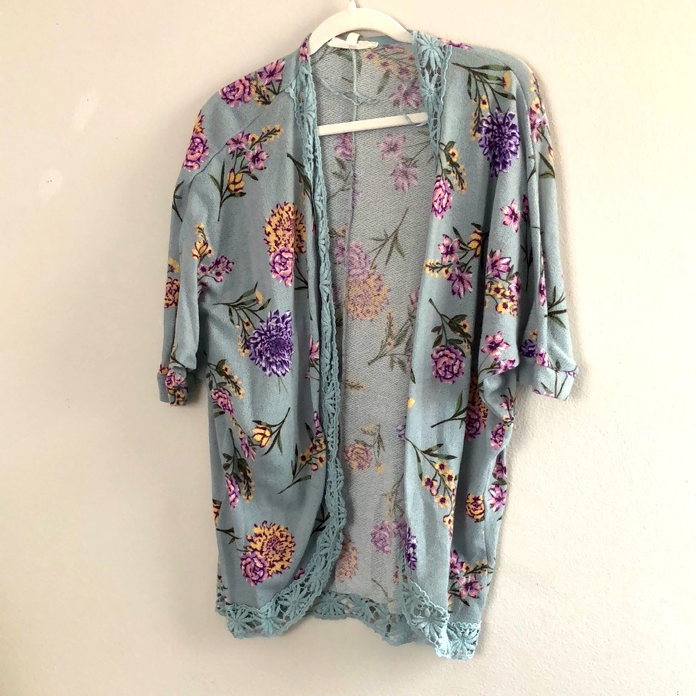 Floral and lace Cardigan
